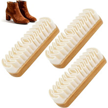 Rubber Shoe Brush for Suede 1pc Wooden Handle