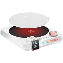 Koffiemokverwarmer met display en automatische uitschakeling, wit