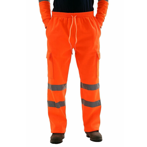 Herr reflekterande säkerhetsbyxor orange hög synlighet 1