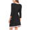 Women's Cotton Short Robe 3/4 Sleeve Color Block Wrap 3