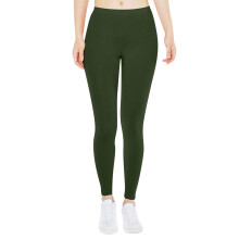 Women's yoga leggings army green opaque slim fit