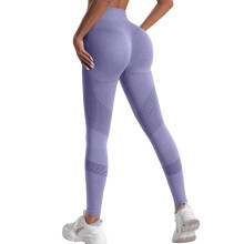 Women's High Waist Seamless Yoga Pants Purple S