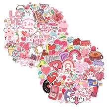 Valentine's Day Stickers Waterproof Vinyl 100PCS