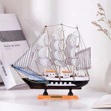 Maquette de voilier en bois, décoration nautique vintage