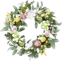 Ostereierkranz mit Lichterkette, 45 cm (18 Zoll)