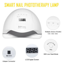 UV LED Nail Lamp for Gel Polish, 80W, White