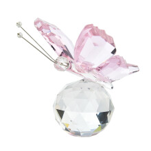 Figurine papillon en cristal avec socle (1 pièce)