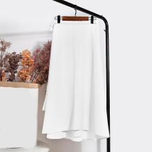 Damen-Wickelrock mit Bindegürtel und Seitenschlitz, Midi-Länge, lässig, bürotauglich, aus dehnbarem Polyester, bequem