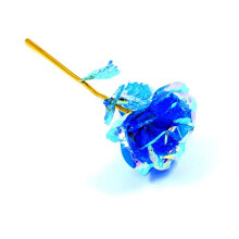 Roses artificielles plaquées or 24 carats avec coffret cadeau