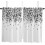 Eucalyptus Black Kitchen Curtains Rod Pocket 2 Panels 52x63 1