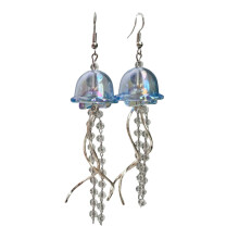 Boucles d'oreilles méduses faites main, pendantes, paire