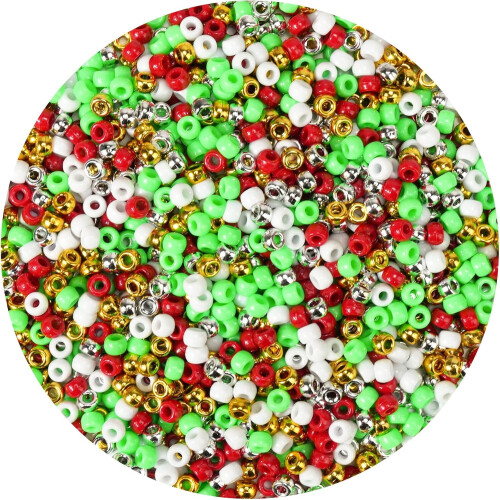 Christmas Pony Beads 6x9mm 1000 pcs