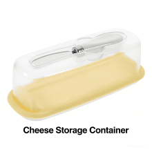 Boîte à fromage hermétique avec plateau amovible jaune