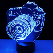 YSITIANNA7-farveskiftende 3D-natlampe LED