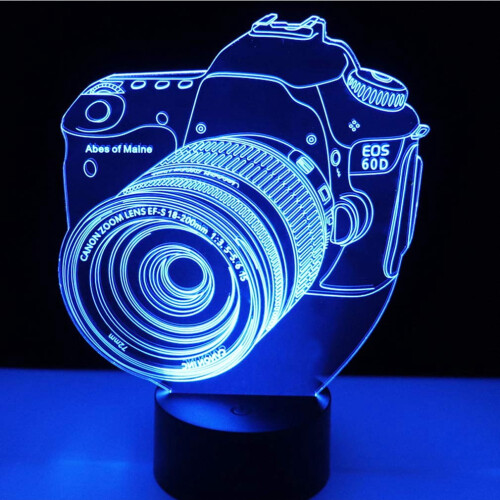 YSITIANNA7-farveskiftende 3D-natlampe LED