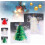 Cartões de Natal 3D Pop-Up com Árvore de Glitter e Envelopes 1