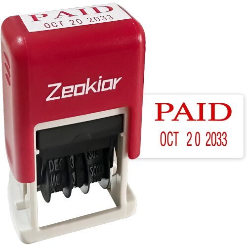 Received stamp self-inking red ink0.78x0.35in 1