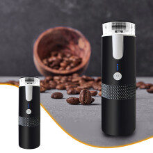 Tragbare kabellose Kaffeemaschine aus Edelstahl, 1200 mAh