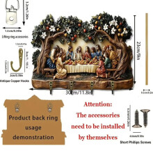 Jesus Last Supper Wooden Pendant Christian Home Decor 1