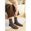 Ankle Socks Thermal Coral Fleece Stripe One Size 6