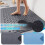 Tapis de bain antidérapant gris extra doux lavable en machine 1