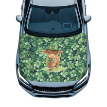 Four Leaf Clover Car Hood Cover Universal Elastic