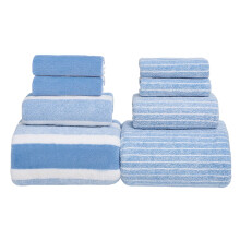 Velvet Spun Bath Towel Set Soft Absorbent 6-Piece