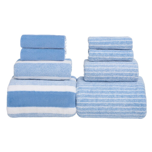 Velvet Spun Bath Towel Set Soft Absorbent 6-Piece