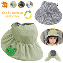 Kinderzonnehoed UPF50+ Lichtgroene verstelbare bucket hat voor