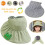 Chapeau de soleil enfant UPF50+ vert clair, bob ajustable 1