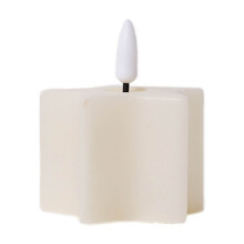 Bougie décorative LED sans flamme en forme d'étoile en silicone