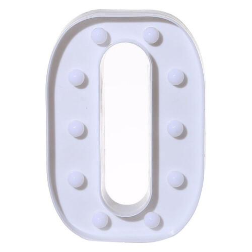Alphabet LED Letter Lights White Plastic Standing Hanging