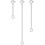 Prolunga per collana in argento sterling placcato oro bianco, 3 pezzi 1