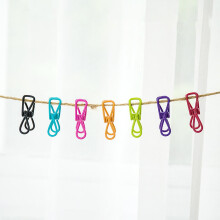 20Pcs Multi-Use Hanging Hooks & Clips, PVC-Coated, Assorted Colors – for Laundry, Food Bags, Papers, Clothes – Kitchen, Office, Home