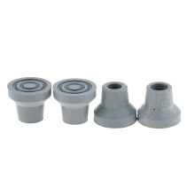 Antislip Crutch Ferrules Rubber Tips 13mm ID Gray