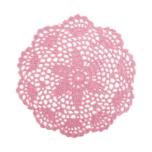 Hand-Crocheted Round Lace Doily 20 cm Floral French Country