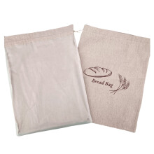 Sacs Ă pain en lin avec doublure plastique, lot de 12