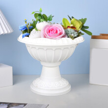 Pot de fleurs en plastique blanc, style romain moderne, jardinière