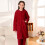 Kinderpyjama-Set, warm, korallenrot, Größe 11–12 2