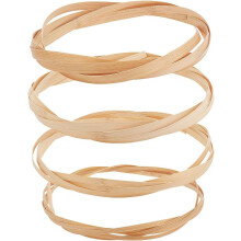 Bandes de bambou naturelles à tisser à plat (4 rouleaux)