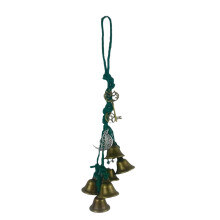 Hanging Witch Bells for Door and Christmas Tree, Door Bell Hanger Christmas Bells, for Witchy Home Decor Brass Bells Witchcraft Supplies (Blue)