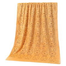 Serviette de bain en microfibre douce orange 71 x 140 cm
