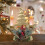 Décoration de Noël double chandelier en fer doré 1