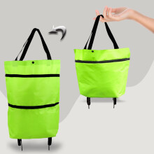 Sac de courses pliable à roulettes (1 pièce)