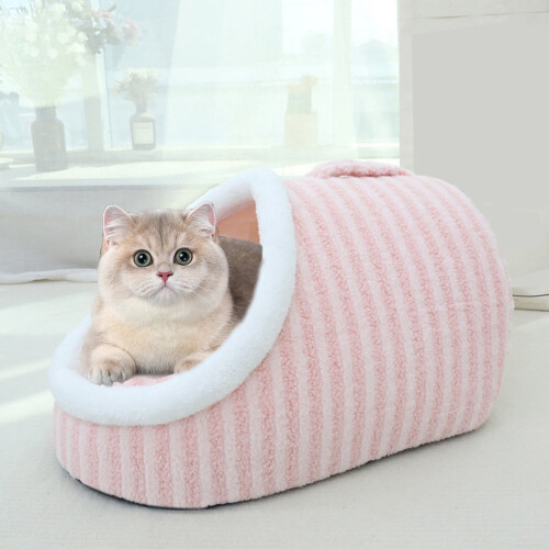 Plüsch-Katzenbett mit abnehmbarem, waschbarem Bezug
