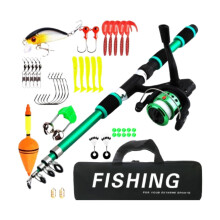 Kids Fishing Pole Kit with Accessories Green