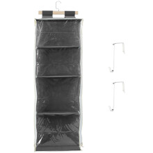 Hanging Yarn Organizer with 4 Clear Zippered Pockets