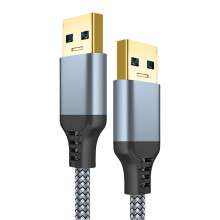Câble d'extension USB 3.0 tressé en nylon, 1 m, double connecteur mâle