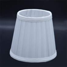 Abat-jour cloche en tissu plissé à pince blanc 12,7 x 12,7 x 7,6 cm