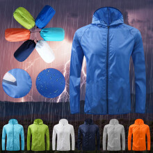 Veste imperméable pliable avec capuche pour hommes et femmes